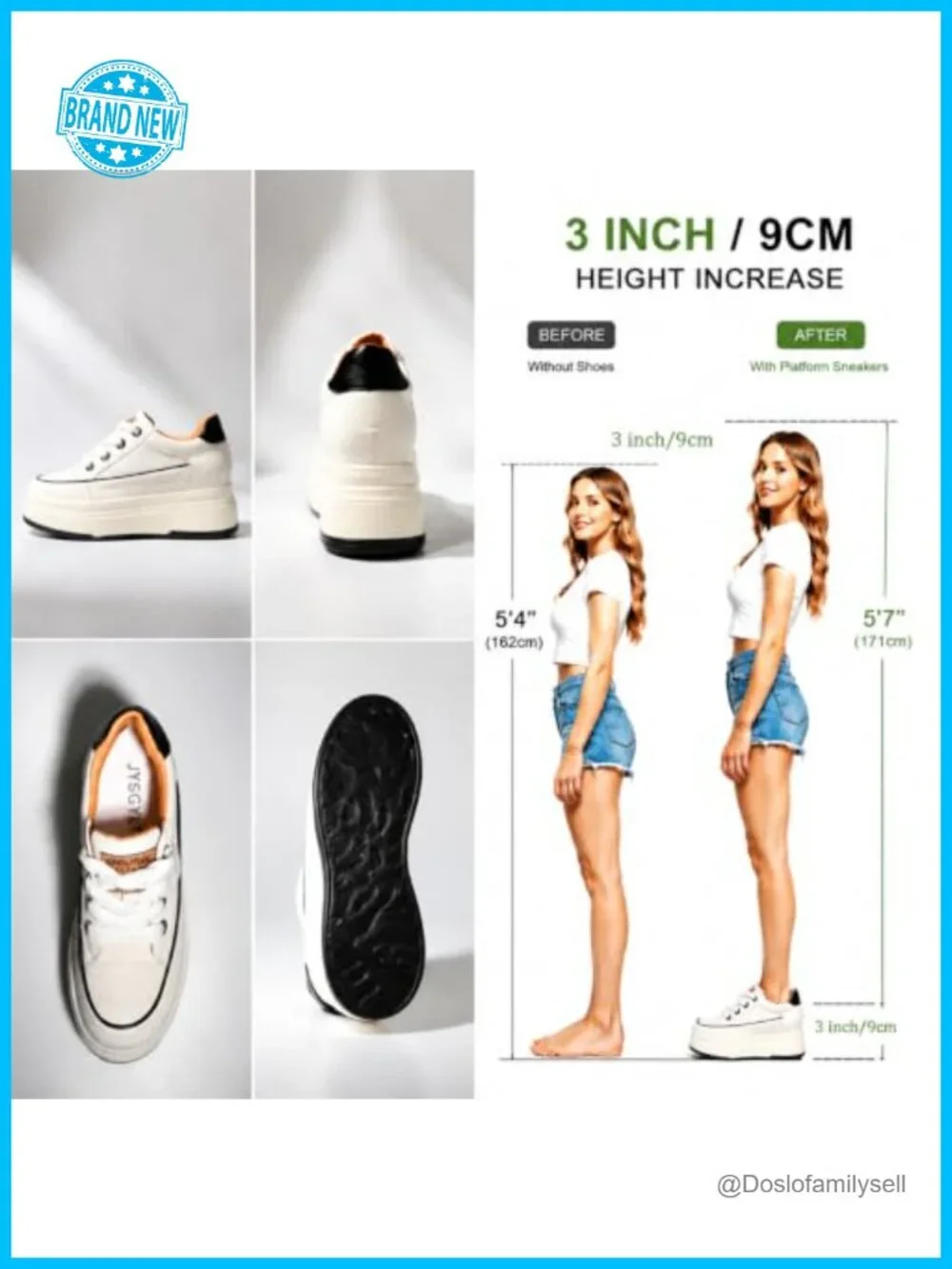 Platform Sneakers Women Chunky Lace Up Comfort Walking Shoes